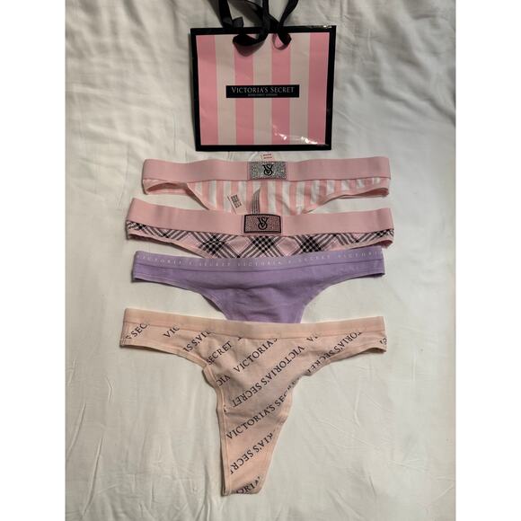 NWT Victoria’s Secret Thong Panty Lot – Size S – Mixed Styles - Picture 1 of 2